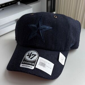 47 Dallas Cowboys Dark Blue Star Embroidered Felt Cap